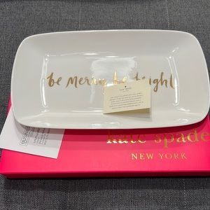 kate spade new york Arbor Village Be Merry Be Bright 13.75-in Hors D'Oeuvre Tray